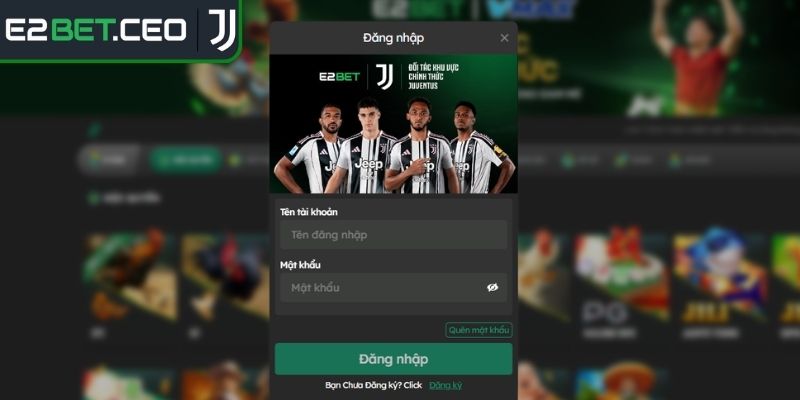 Đăng Nhập E2Bet – Truy Cập Siêu Nhanh Trải Nghiệm Game Đỉnh 2 Nhập thông tin đúng
