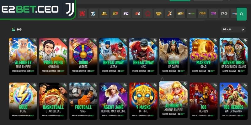 MG Nổ Hũ E2BET Kho Game Với Cơ Hội Săn Thưởng Khổng Lồ 2 Kho tính năng thưởng độc đáo trong MG nổ hũ