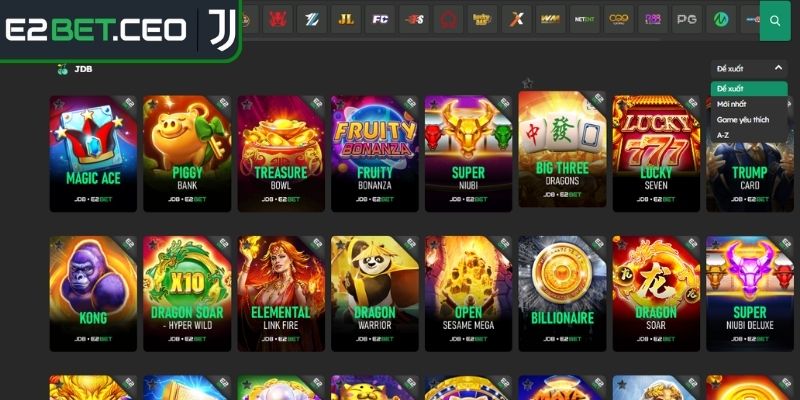 Nổ Hũ JDB E2BET Săn Thưởng Cực Đỉnh Cùng Sảnh Game Hàng Đầu 1 Tổng quan về nổ hũ JDB E2BET