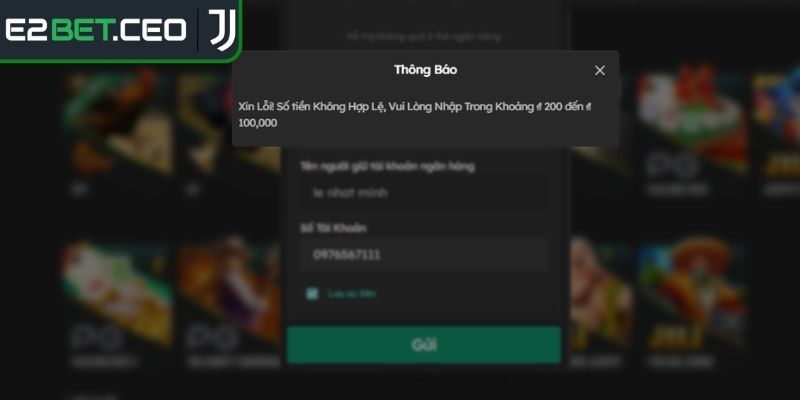 Rút Tiền E2Bet – Thanh Toán Siêu Tốc Bảo Mật Tối Đa Dữ Liệu 3 Điều kiện cần thiết để rút tiền E2Bet dễ dàng